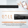 TECHMADE TM-ET030  TV SOUNDBAR SENZA FILO LUCE LED | POTENZA 60WATT | USCITE USB/HDMI/OPTI