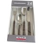 EME P13BR/89 CONFEZIONE POSATE 24 PEZZI EME MADE IN ITALY SET DI POSATE COLORANDO (MARRONE)