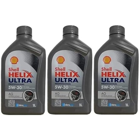 SET DA 3 OLIO SHELL  HELLIX ULTRA AG LUBRIFICANTE SINTETICO 1L 5W30 PER MOTORI DIESEL