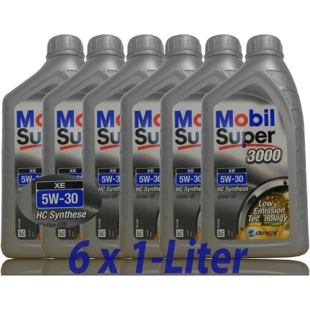 6 LITRI DI OLIO MOTORE M-SUPER 3000 XE 5W-30 - MOBIL  SINTETICO 502