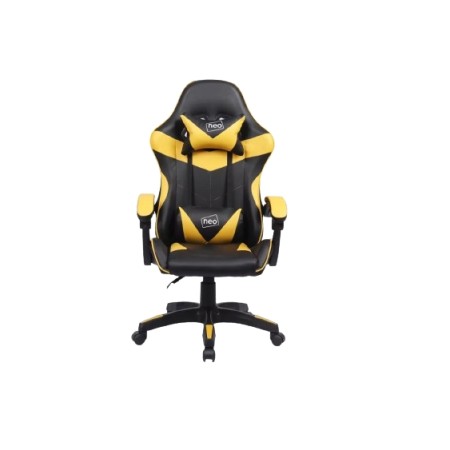 SEDIA DA GAMING, PELLE SINTETICA, CON ROTELLE CUSCINO SUPPORTO -POGGIAPIEDI E POGGIATESTA  COD BOC-734F