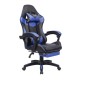 SEDIA DA GAMING, PELLE SINTETICA, CON ROTELLE CUSCINO SUPPORTO E NOPOGGIAPIEDI cod BOC-734F