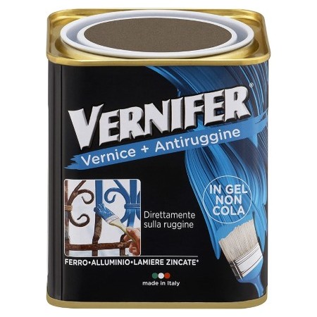 AREXONS 4891 VERNIFER | MARRONE ANTICO ANTICHIZZATO, 750 ML PRODOTTO VERNICIANTE, SMALTO ANTIRUGGINE, ADATTO A PROTEZIONE E FINITURA DI IDI INTERNI ED ESTERNI, GEL VERNICIANTE