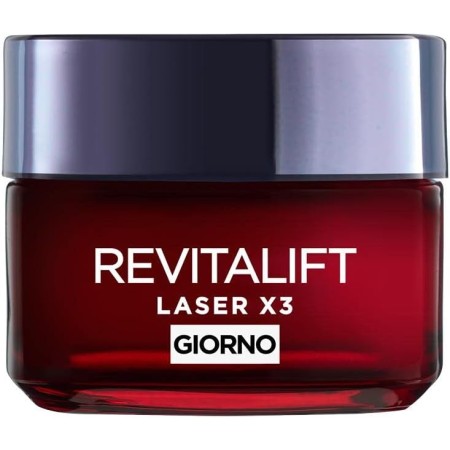 L'ORÉAL PARIS AA6670804 CREMA VISO GIORNO REVITALIFT LASER X3, AZIONE ANTIRUGHE E ANTI-ETÀ, PER PELLE PIÙ SODA E TONICA, CON ACIDO IALURONICO, VITAMINA C E PRO-RETINOLO, 50 ML