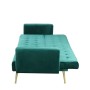 CRIBEL DIVANO LETTO 3 POSTI IN VELLUTO, 191X80/96X74/39 CM VERDE