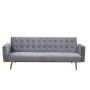 CRIBEL DIVANO LETTO 3 POSTI IN VELLUTO, 191X80/96X74/39 CM GRIGIO