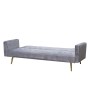 CRIBEL DIVANO LETTO 3 POSTI IN VELLUTO, 191X80/96X74/39 CM GRIGIO