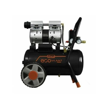 COMPRESSORE D’ARIA OIL FREE SILENZIATO 24LT 1HP VINCO COD 60700