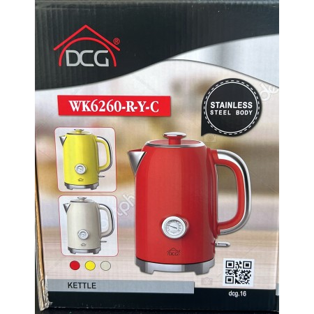 DCG WK6260R BOLLITORE CON MANOMETRO 1,7 LITRI COLORE ROSSO