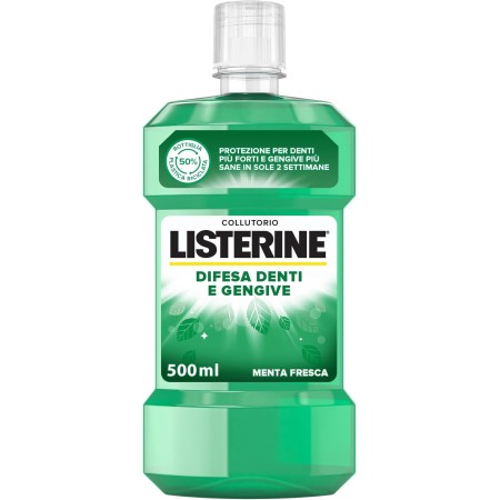 LISTERINE COLLUTTORIO DIFESA DENTI E GENGIVE AL GUSTO MENTA FRESCA CON FLUORURO 500ML