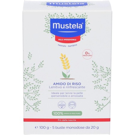 MUSTELA 984952693 AMIDO DI RISO 5 BUSTE 20G IDEALE PER LENIRE LA PELLE ARROSSATA