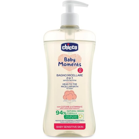 CHICCO 102410 BAGNO MICELLARE 2IN1 SENZA LACRIME BABY MOMENTS 0+ MESI 500ML