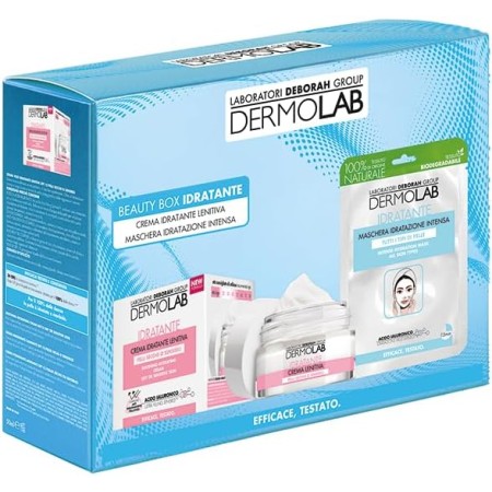 DERMOLAB TDV003224 BEAUTY BOX SKINCARE CREMA VISO IDRATANTE LENITIVA 50ML + 1 MASCHERA IN TESSUTO