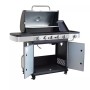 BARBECUE A GAS INDIANAPOLIS 5  OMPAGRILL BRUCIATORI FORNELLO LATERALE CON RUOTE