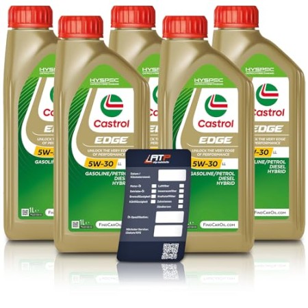 5 LITRI OLIO MOTORE CASTROL 5W-30 LL AUTO LUBRIFICANTE CASTROL EDGE TITANIUM