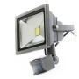 FARO A LED 10 W LUCE BIANCA FREDDA CON SENSORE DI MOVIMENTO CREPUSCOLARE IP65