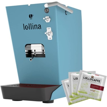 LOLLINA MACCHINA DEL CAFFE' ESPRESSO TURCHESE + 40 CIALDE MISCELA OMAGGIO