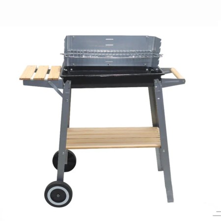 DGBAVARIA BERBECUE 484002  RETTANGOLARE CON PIANO LATERALE E INFERIORE + RUOTE  83.5x43x87cm