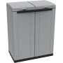 TERRY CONTENITORE ECOLINE 2  PER LA RACCOLTA DIFFERENZIATA 68X39X88,7 CM GRIGIO/NERO 110L