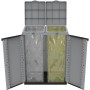 TERRY CONTENITORE ECOLINE 2  PER LA RACCOLTA DIFFERENZIATA 68X39X88,7 CM GRIGIO/NERO 110L