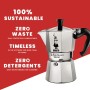 BIALETTI CAFFETTIERA MOKA EXPRESS 1 TAZZA CON MANICO ANTI-SCOTTATURA NON ADATTA A INDUZIONE  60ML ALLUMINIO COD 1161