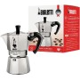 BIALETTI CAFFETTIERA MOKA 3 TAZZA  EXPRESS CON MANICO ANTI-SCOTTATURA NON ADATTA A INDUZIONE 60ML ALLUMINIO COD 1162