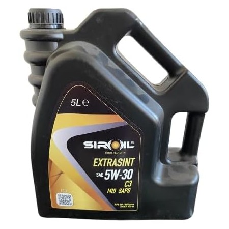 5 LITRI  SIROIL OLIO MOTORE EXTRASINTETICO  5W-30 C3 PER MOTORI BENZINA E DIESEL C114 (L.N)