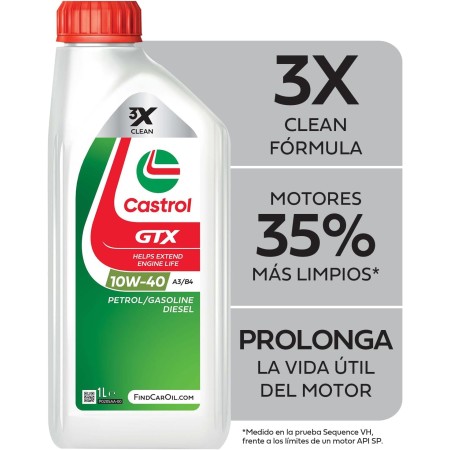 CASTROL  OLIO MOTORE LUBRIFICANTE GTX ULTRACLEAN 10W-40 A3/B4 1L