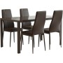 SET BENNY TORTORA MEDIO TAVOLO CRIBEL CON 4 SEDIE 135X80X76 DESIGN MODERNO