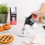 BIALETTI CAFFETTIERA MOKA INDUCTION 2 TAZZE ADATTA A TUTTII PIANI DI COTTURA 100ML DESING ELEGATE NERO