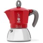 BIALETTI CAFFETTIERA MOKA INDUCTION 4 TAZZE ADATTA A TUTTII PIANI DI COTTURA 100ML DESING ELEGATE ROSSO