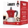 BIALETTI CAFFETTIERA MOKA INDUCTION 4 TAZZE ADATTA A TUTTII PIANI DI COTTURA 100ML DESING ELEGATE ROSSO