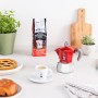 BIALETTI CAFFETTIERA MOKA INDUCTION 4 TAZZE ADATTA A TUTTII PIANI DI COTTURA 100ML DESING ELEGATE ROSSO