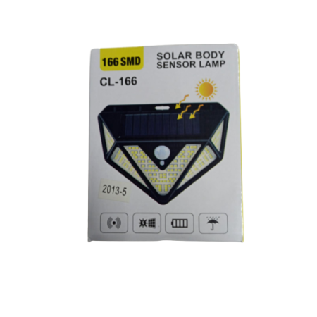 LAMPADA LED A RICARICA SOLARE A SENSORE CL- 166